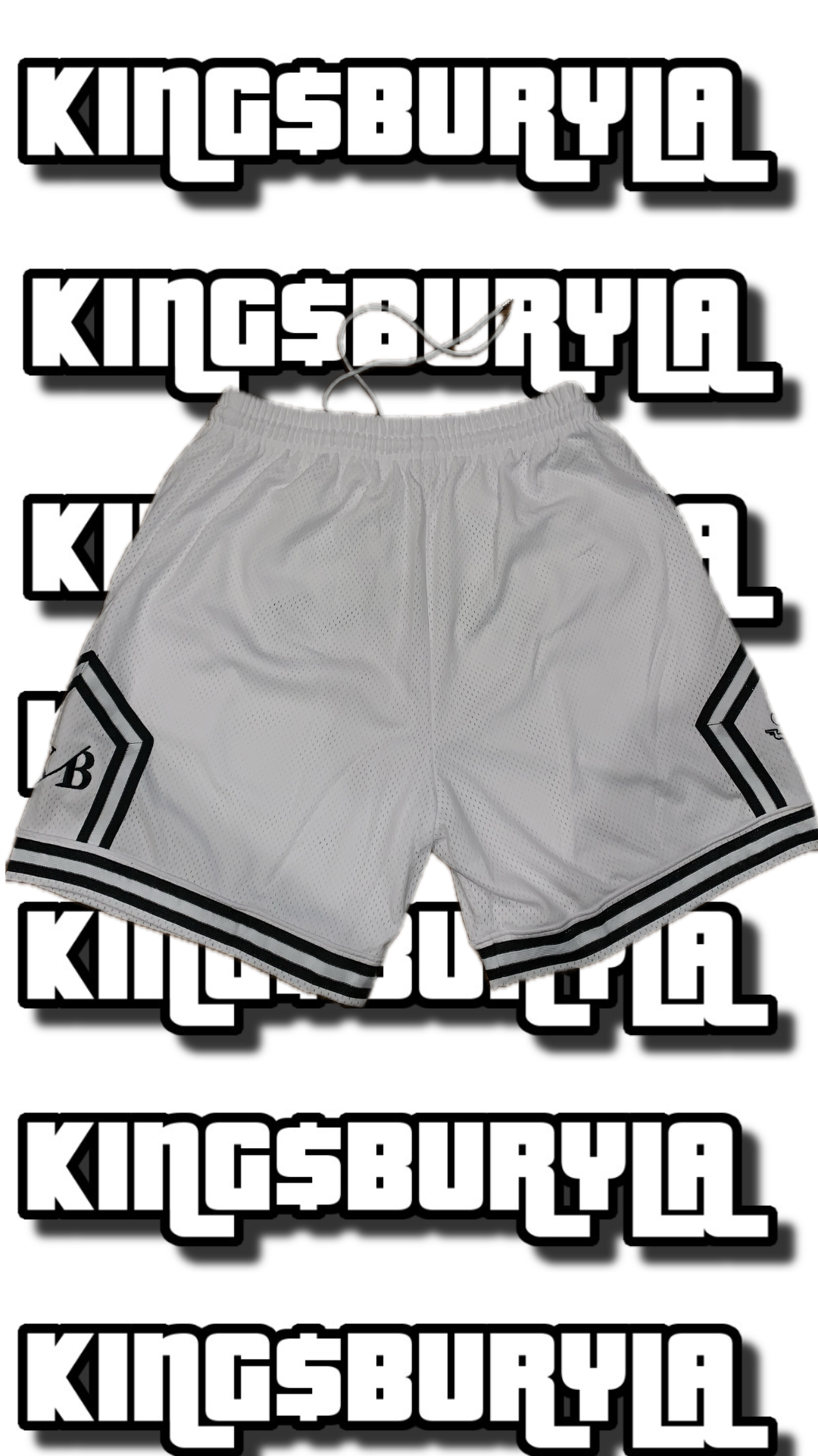 K1NG$BURY SHORTS WHITE