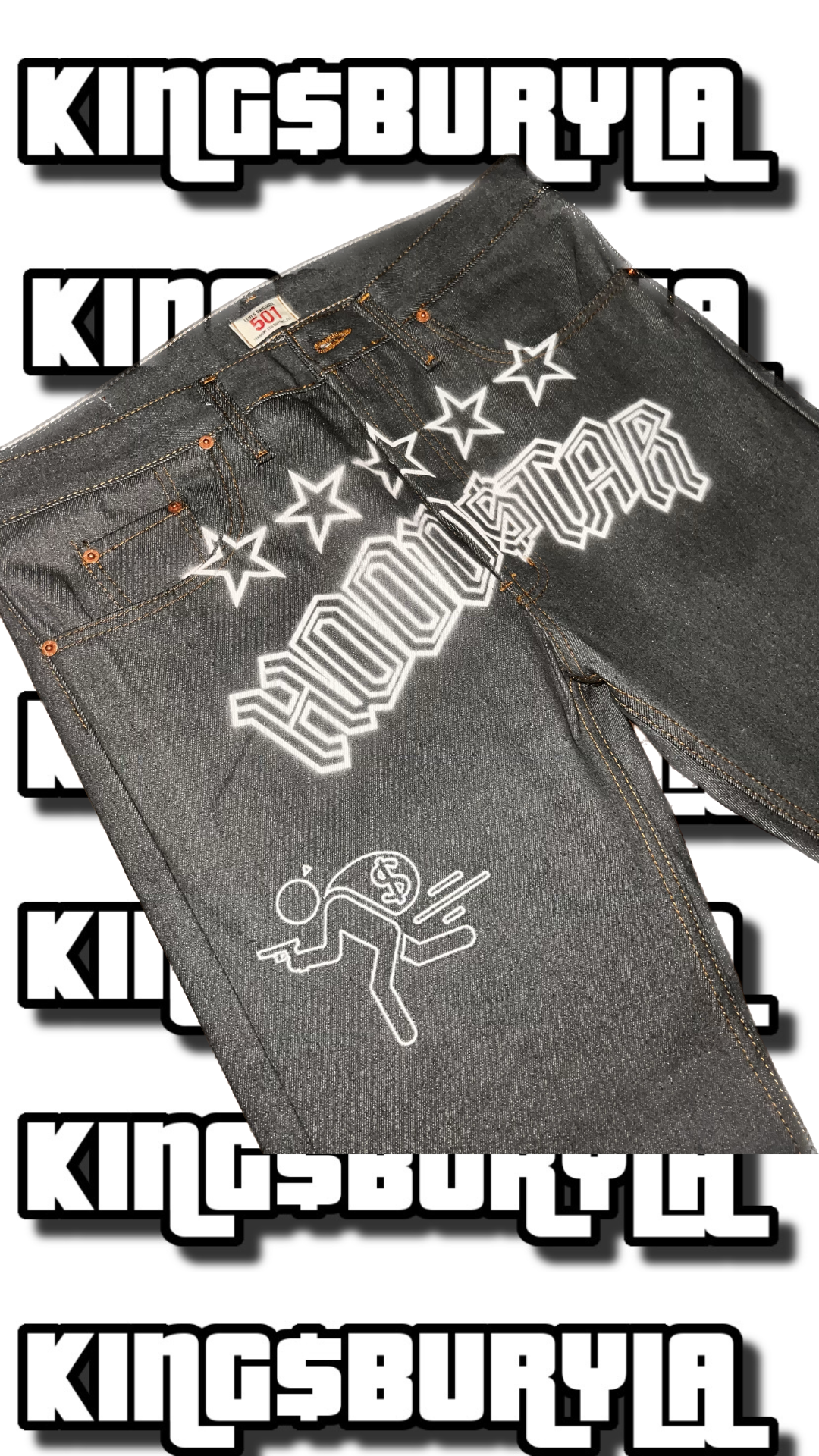 Grey HOOD$TAR LEVI 501’s