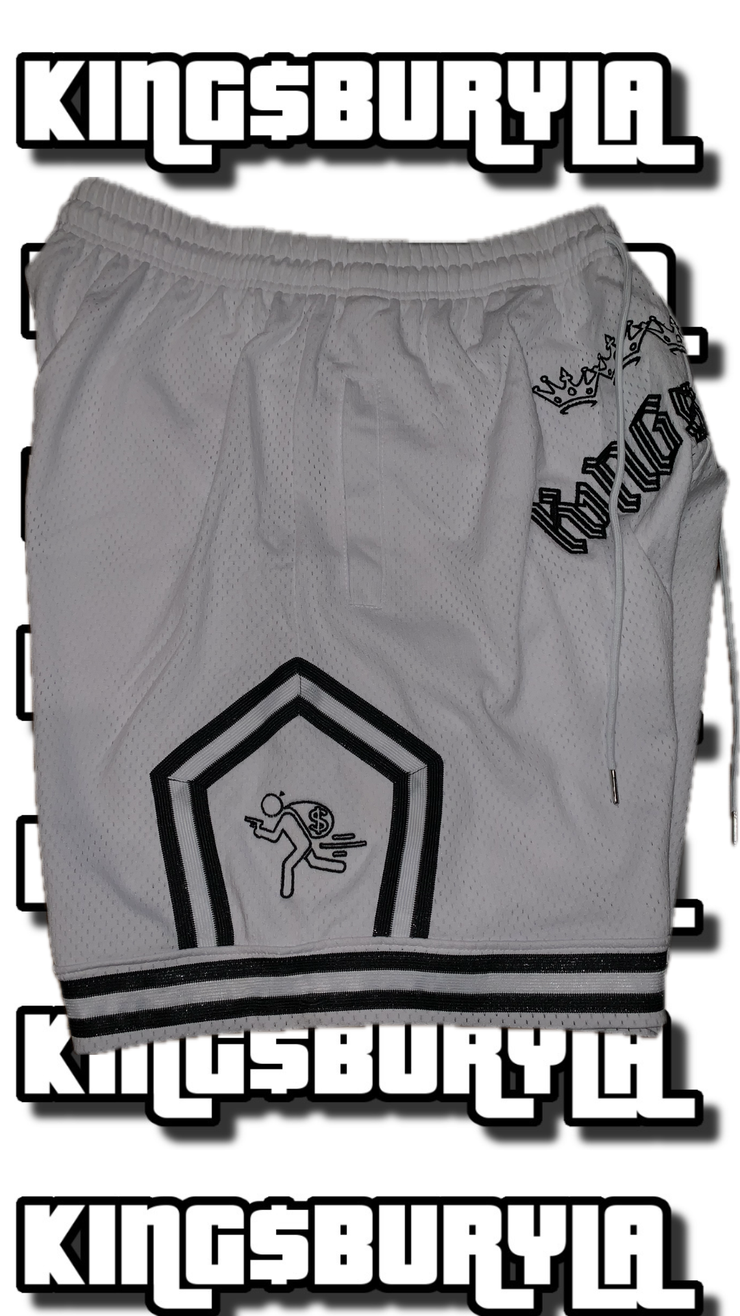 K1NG$BURY SHORTS WHITE